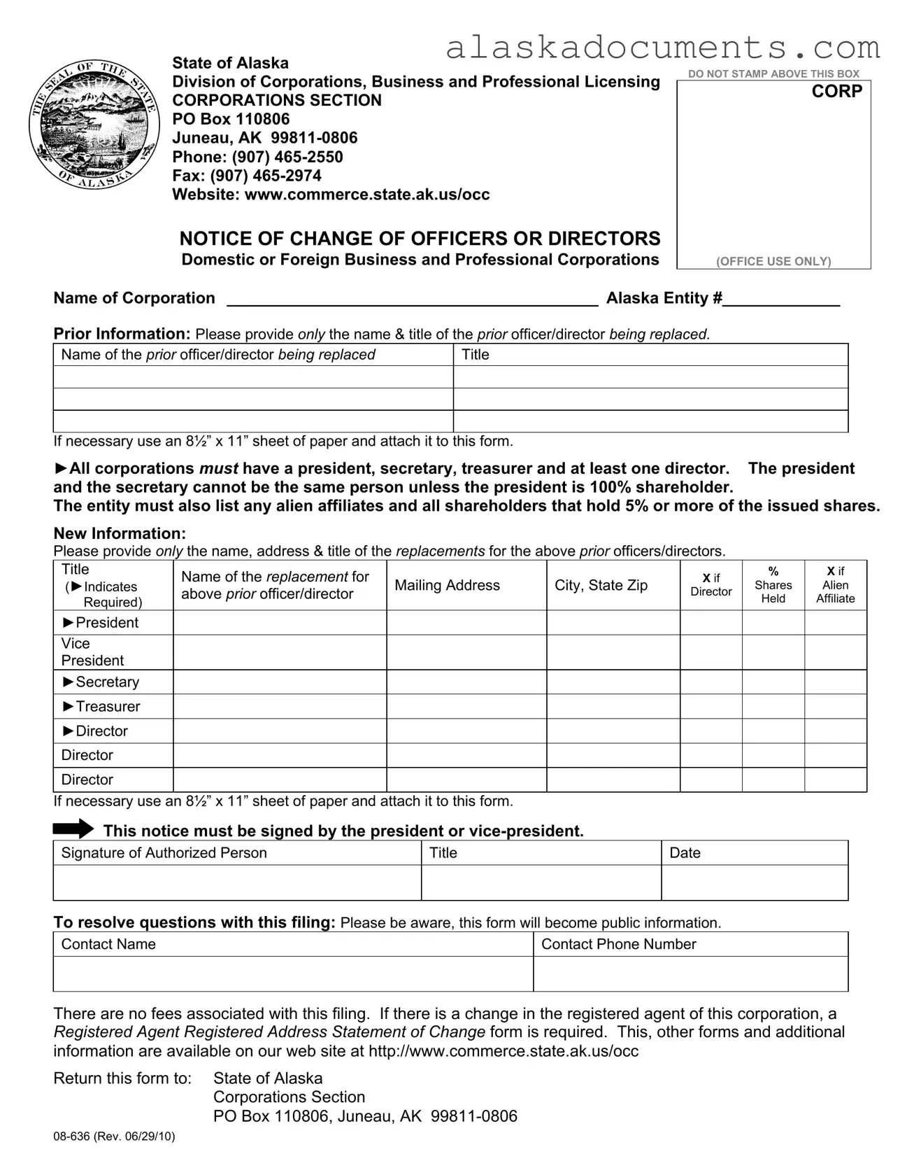 Alaska 08 636 Form in PDF