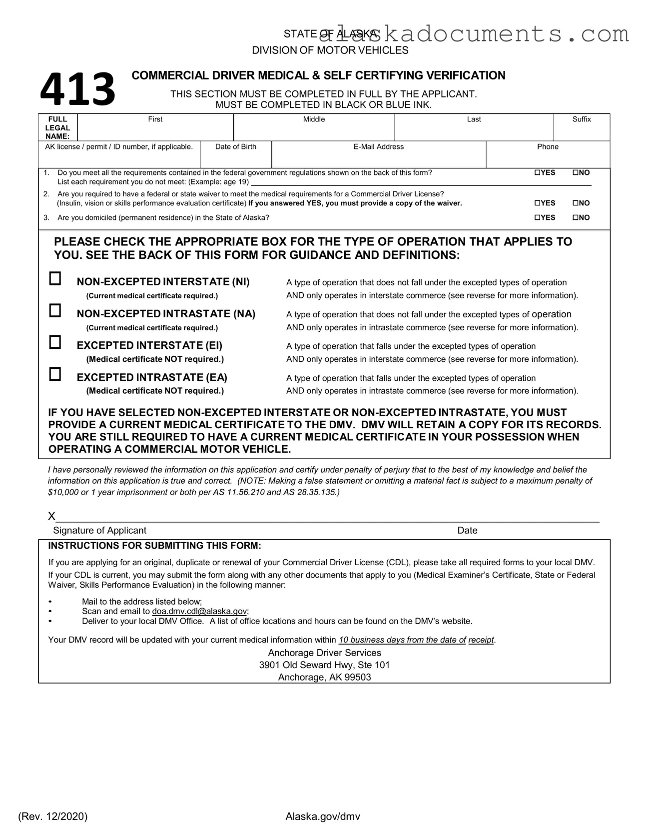 Alaska 413 Form in PDF