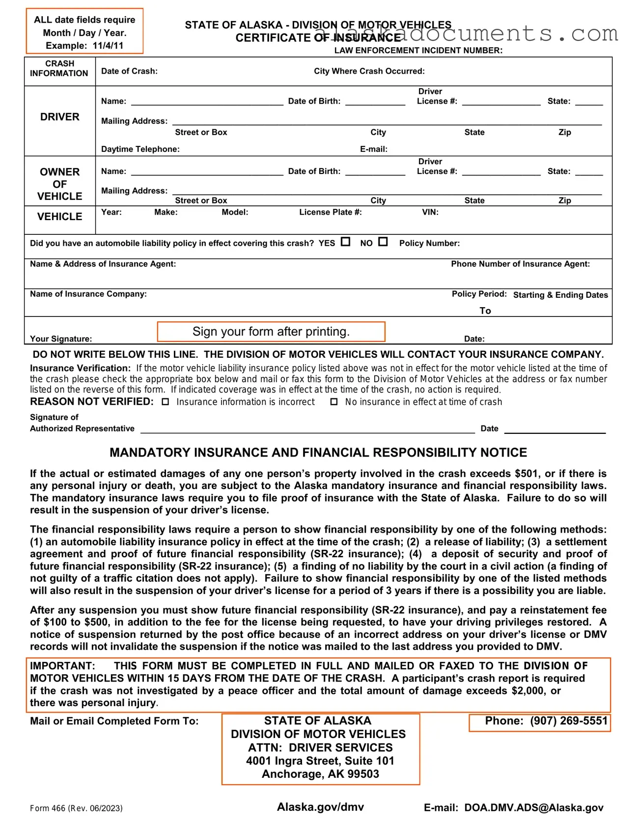 Alaska 466 Form in PDF