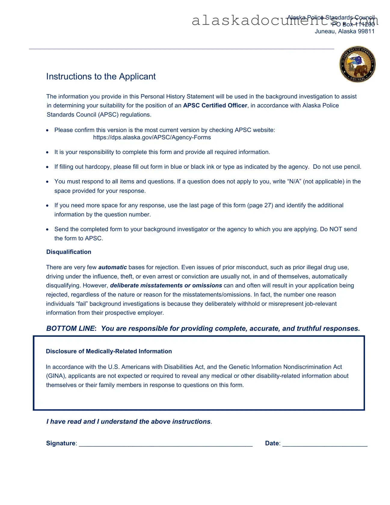 Alaska F 3 Form in PDF