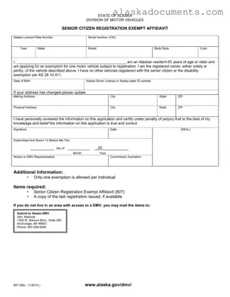 Alaska 807 Form in PDF