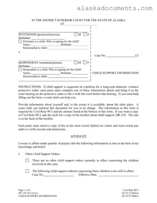 Alaska Dv 101 Form in PDF